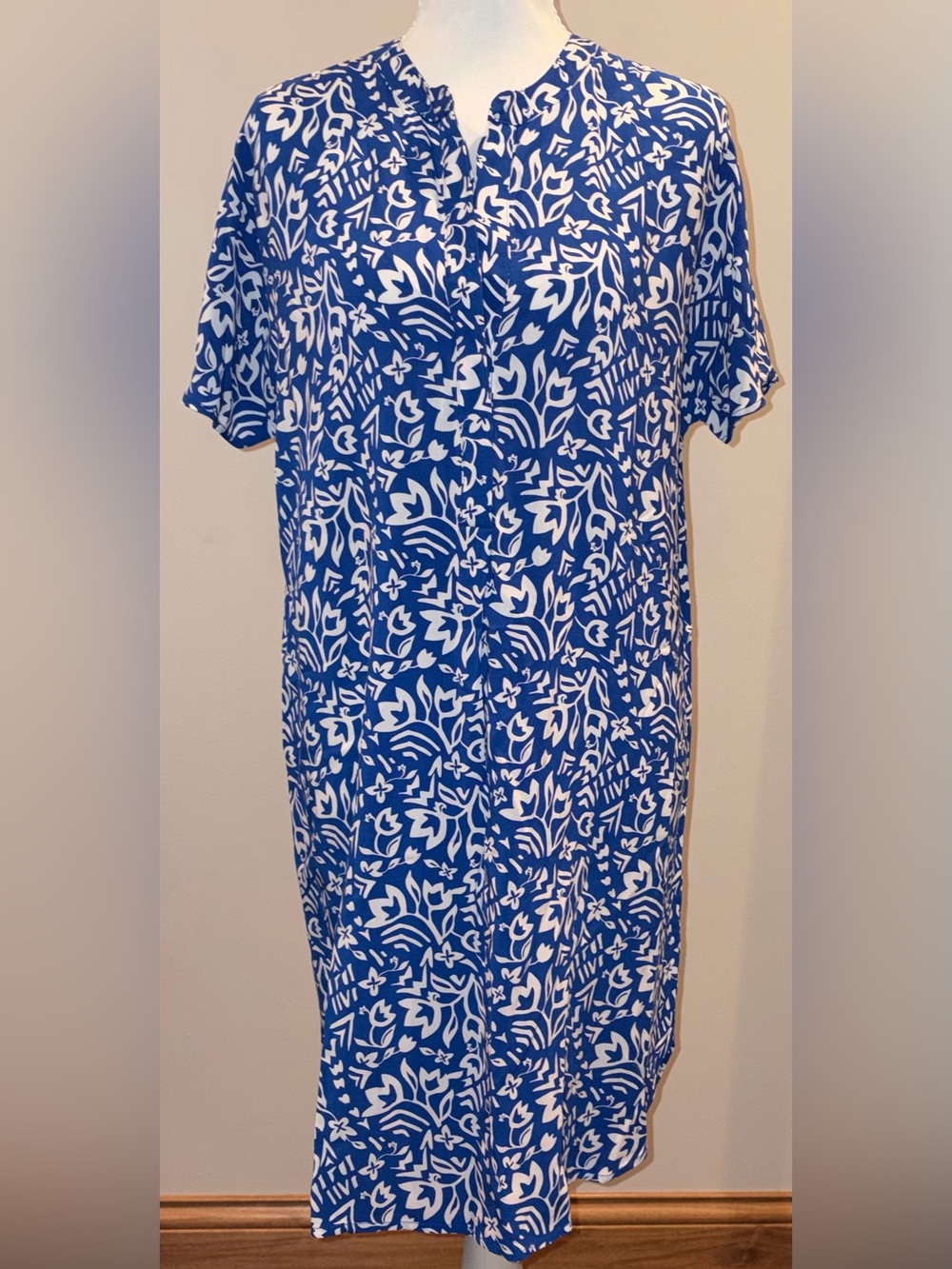 Pendleton Tala Floral blue/white shirt dress sz S NWT MSRP 159.00
